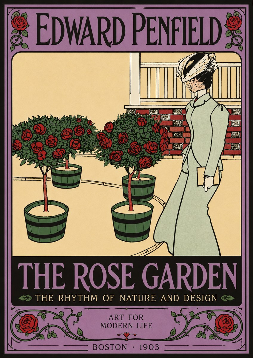 Edward Penfield The Rose Garden No4 - Plakat