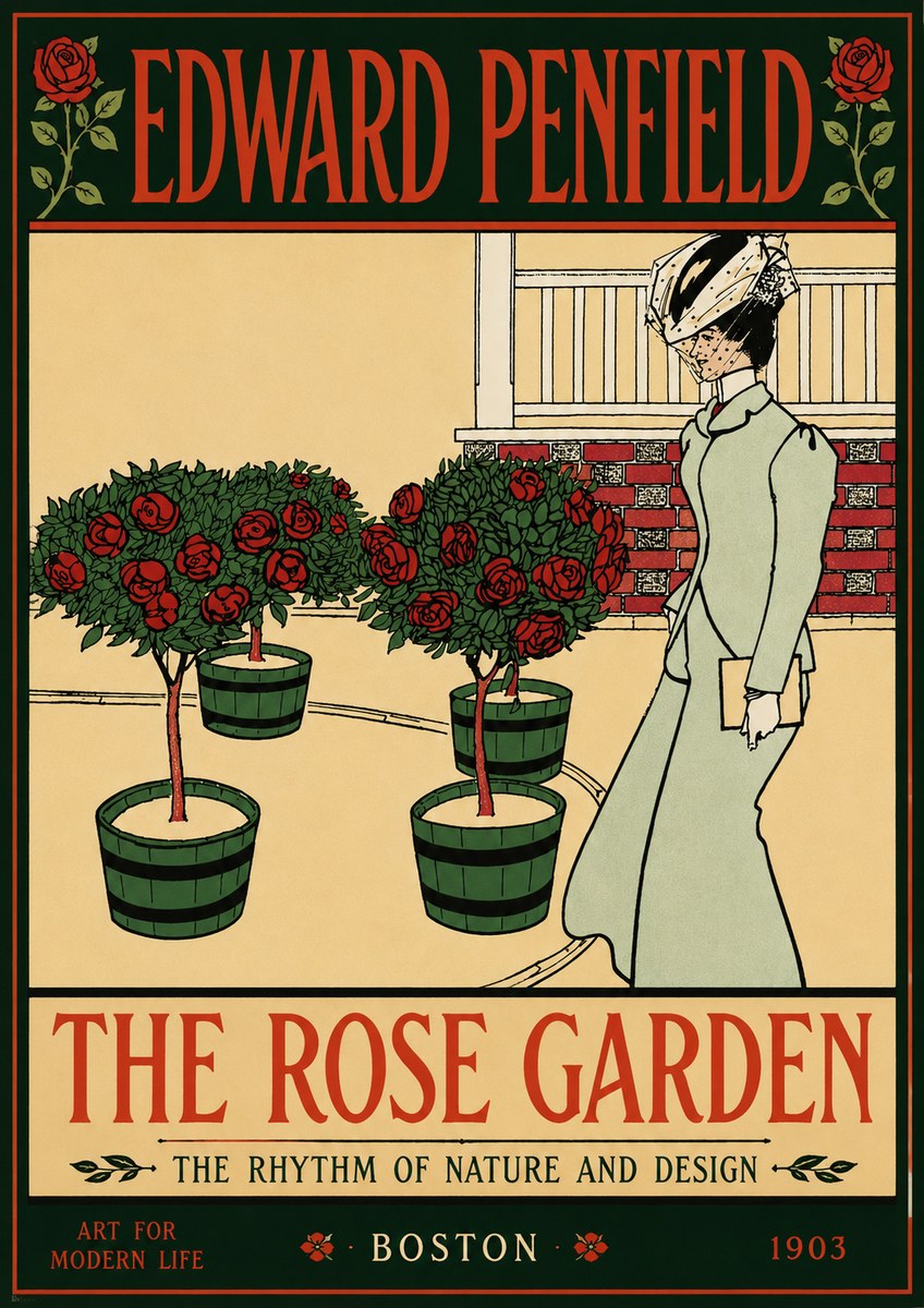 Edward Penfield The Rose Garden No5 - Plakat