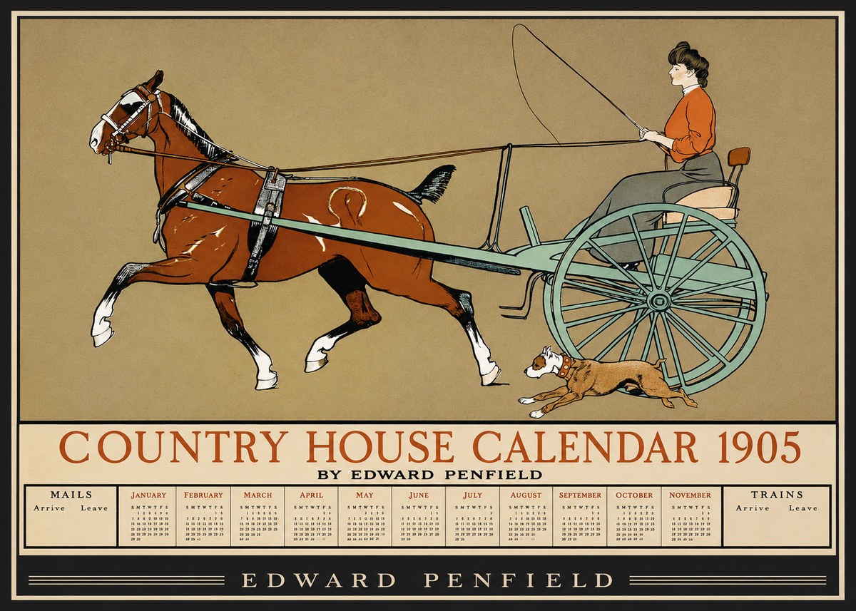 Edward Penfield Country House Calendar 1905 No1 - Plakat