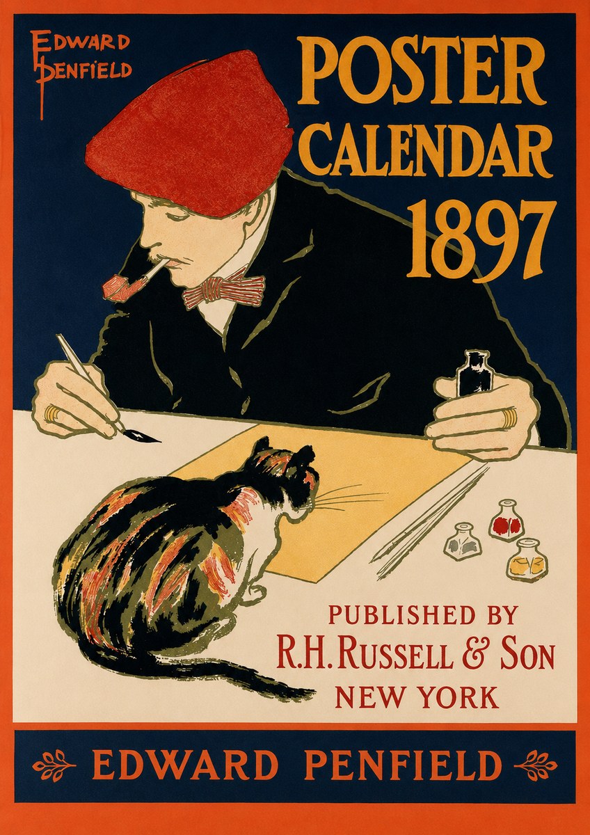 Edward Penfield Poster Calendar 1897 No2 - Plakat
