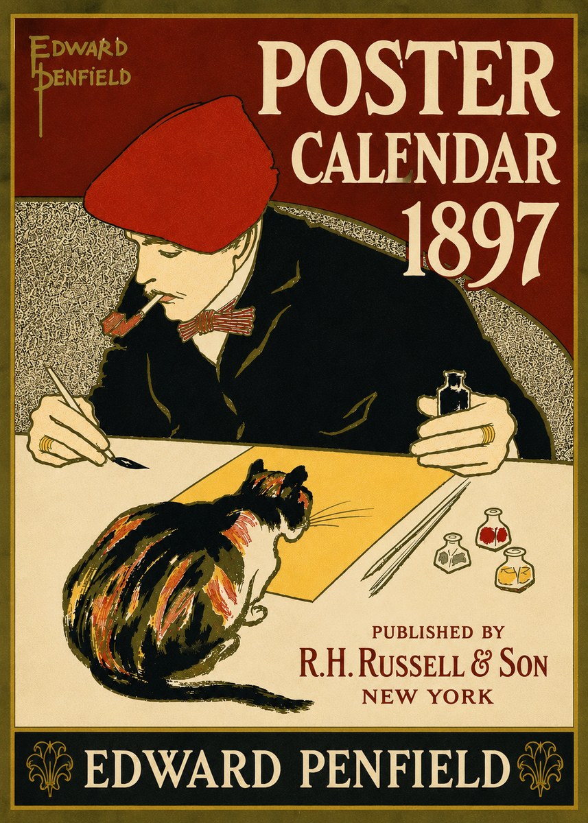 Edward Penfield Poster Calendar 1897 No6 - Plakat