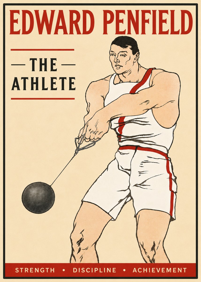 Edward Penfield The Athlete No4 - Plakat