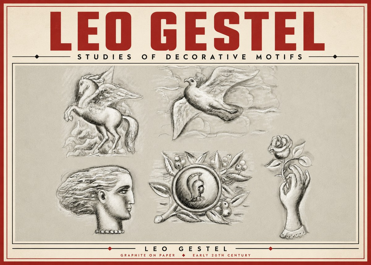 Leo Gestel Studies of Decorative Motifs No5 - Plakat