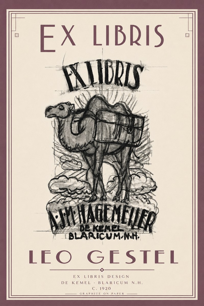 Leo Gestel Ex Libris Design No6 - Plakat