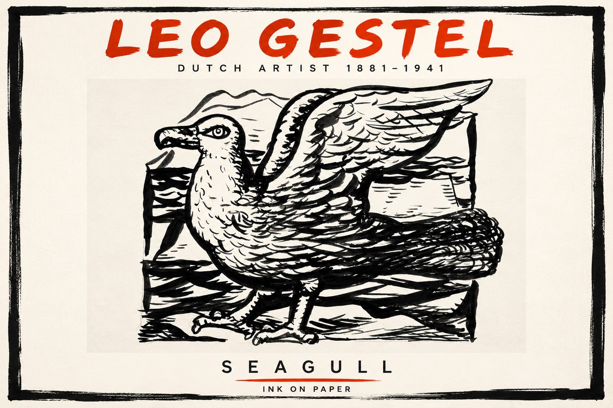 Leo Gestel Seagull No3 - Plakat
