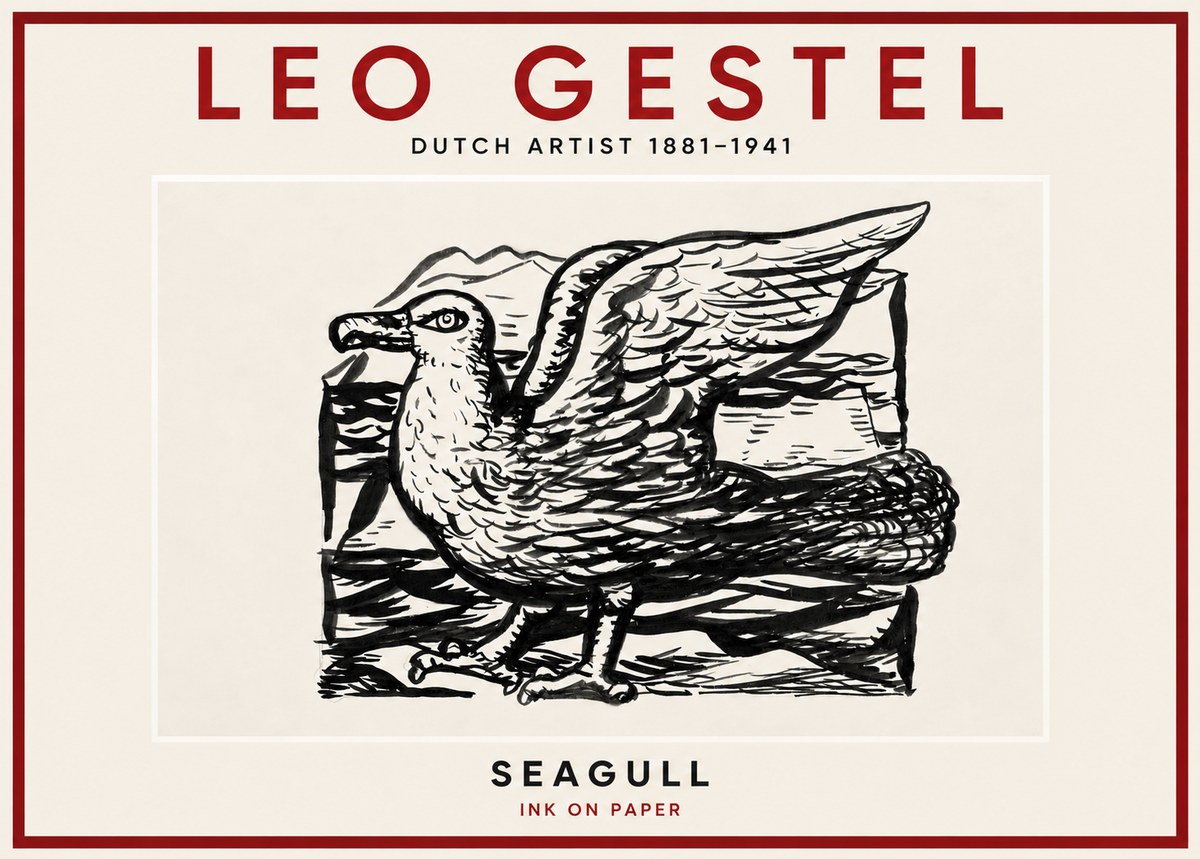 Leo Gestel Seagull No4 - Plakat