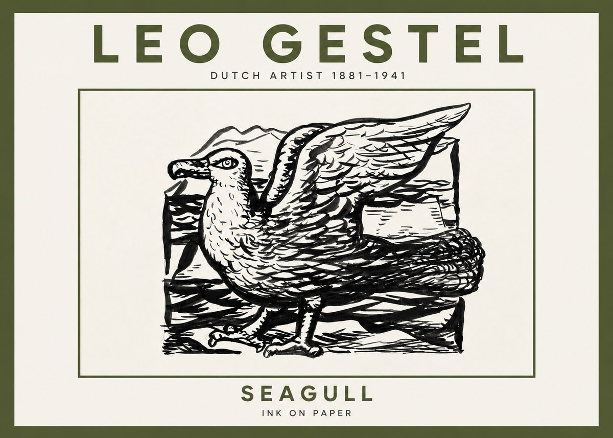 Leo Gestel Seagull No5 - Plakat