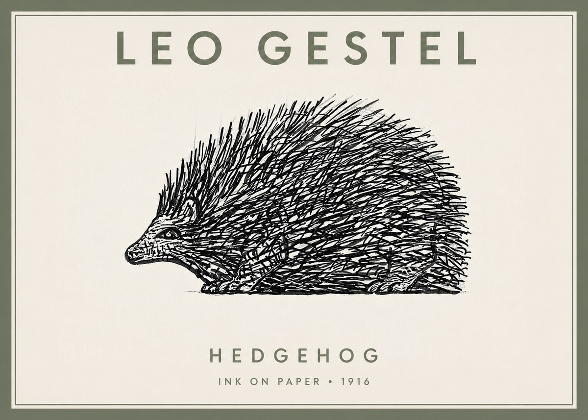 Leo Gestel Hedgehog No2 - Plakat