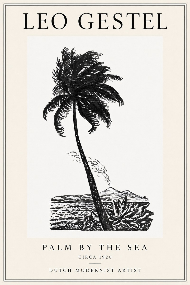 Leo Gestel Palm by the Sea No1 - Plakat