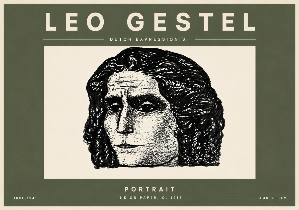 Leo Gestel Portrait No4 - Plakat