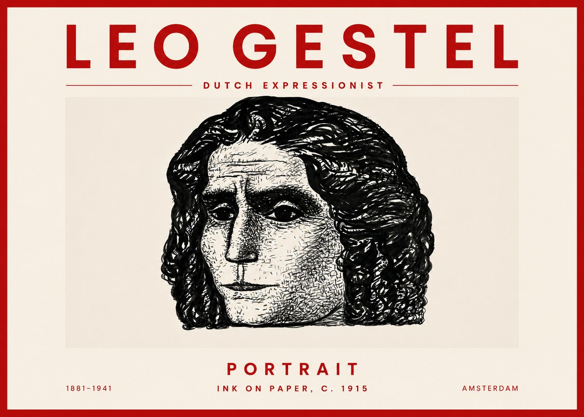 Leo Gestel Portrait No5 - Plakat