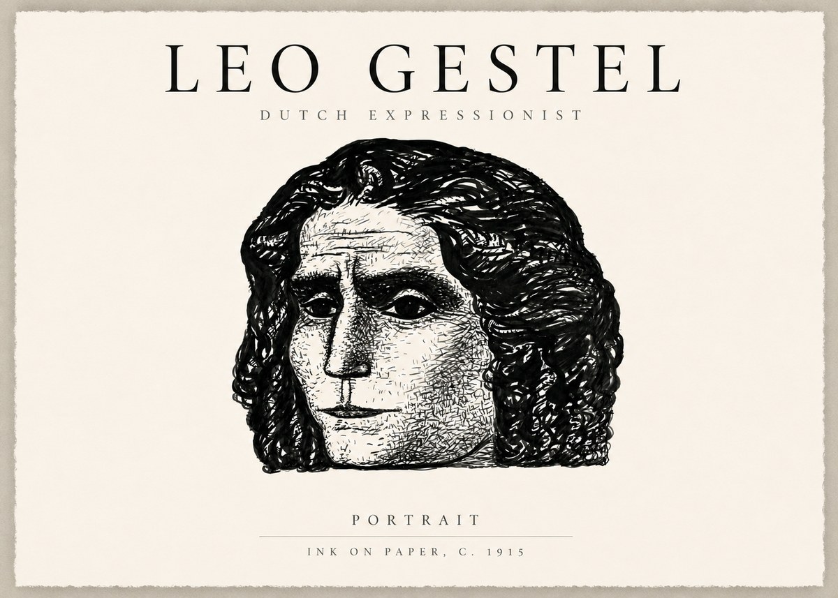Leo Gestel Portrait No6 - Plakat