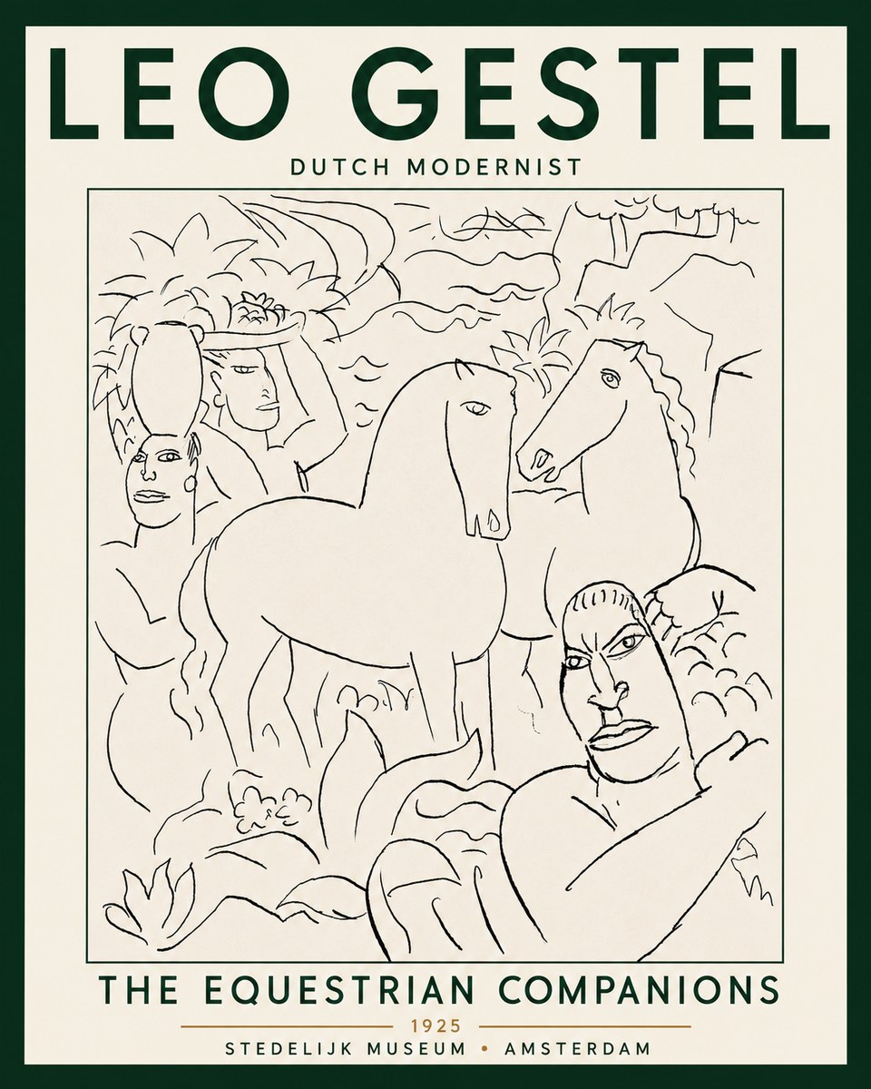 Leo Gestel The Equestrian Companions No5 - Plakat
