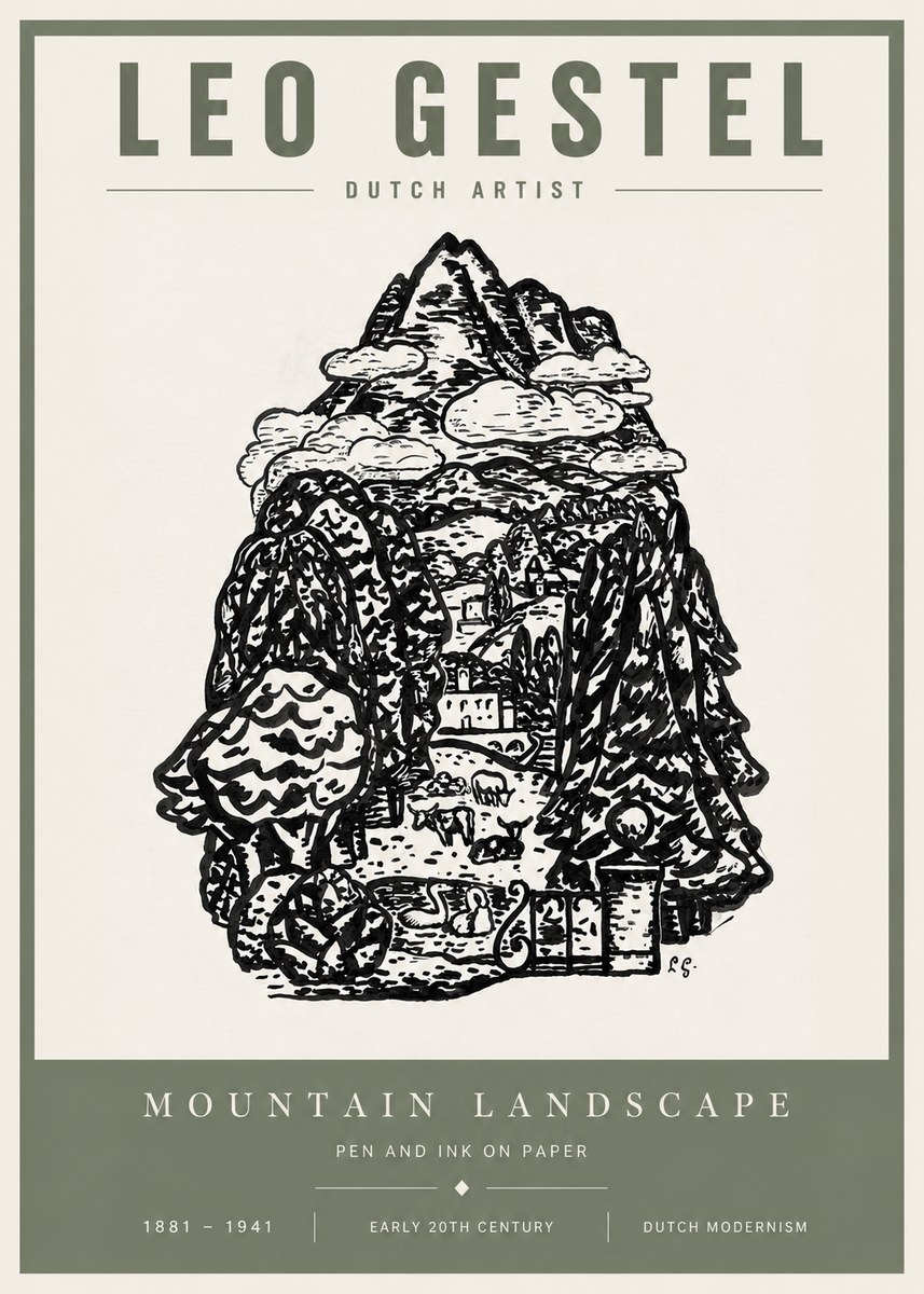 Leo Gestel Mountain Landscape No4 - Plakat