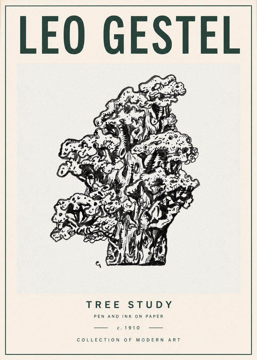 Leo Gestel Tree Study No4 - Plakat