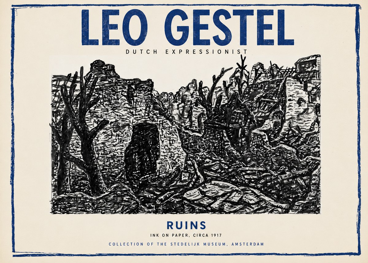 Leo Gestel Ruins No3 - Plakat