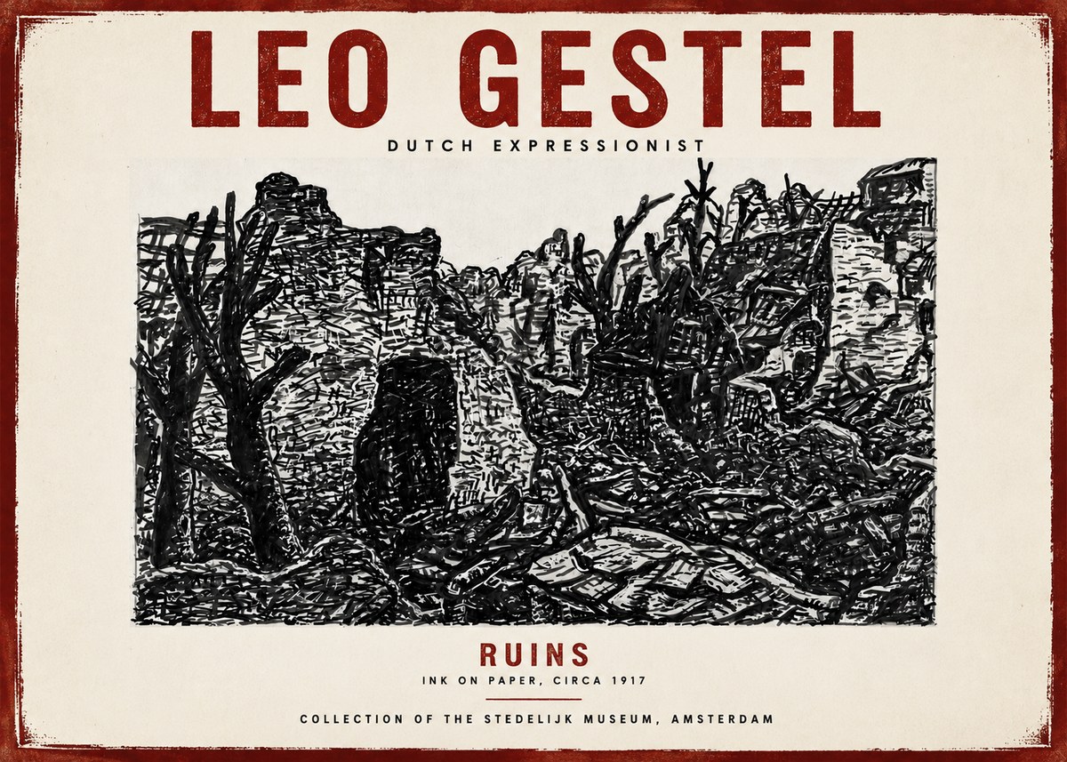 Leo Gestel Ruins No6 - Plakat