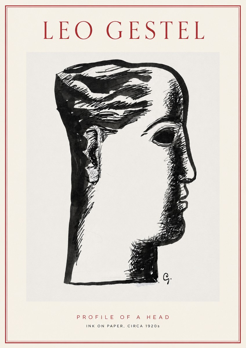 Leo Gestel Profile of a Head No2 - Plakat