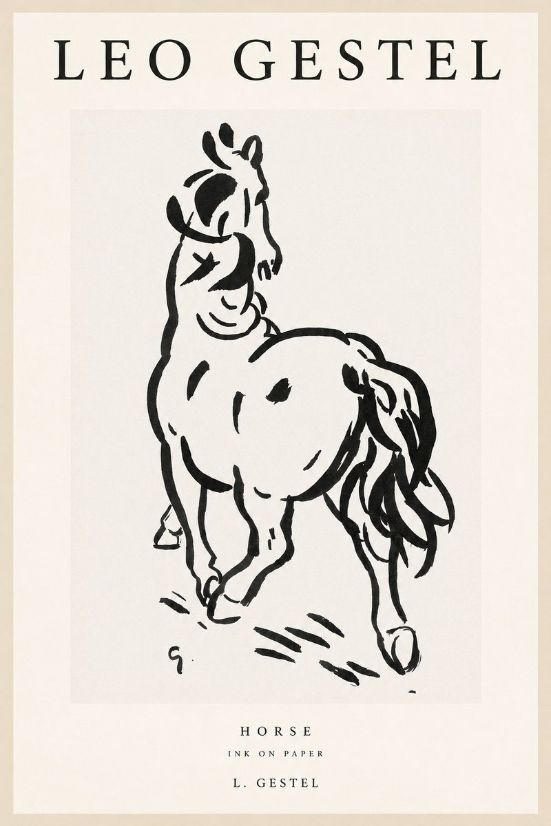 Leo Gestel Horse No1 - Plakat