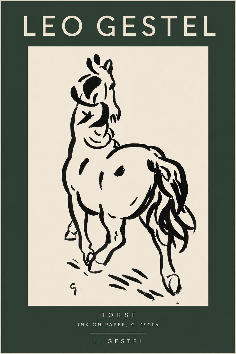 Leo Gestel Horse No2 - Plakat