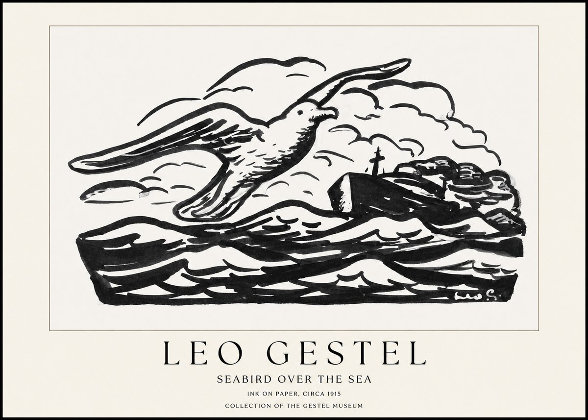 Leo Gestel Seabird over the Sea No1 - Plakat
