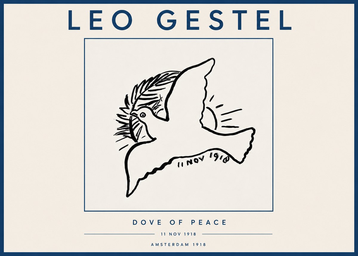Leo Gestel Dove of Peace No4 - Plakat