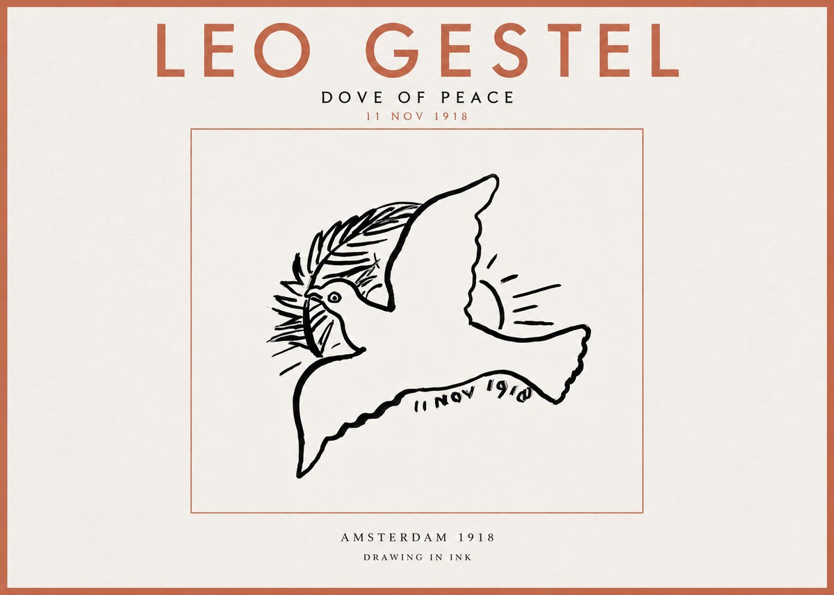 Leo Gestel Dove of Peace No5 - Plakat