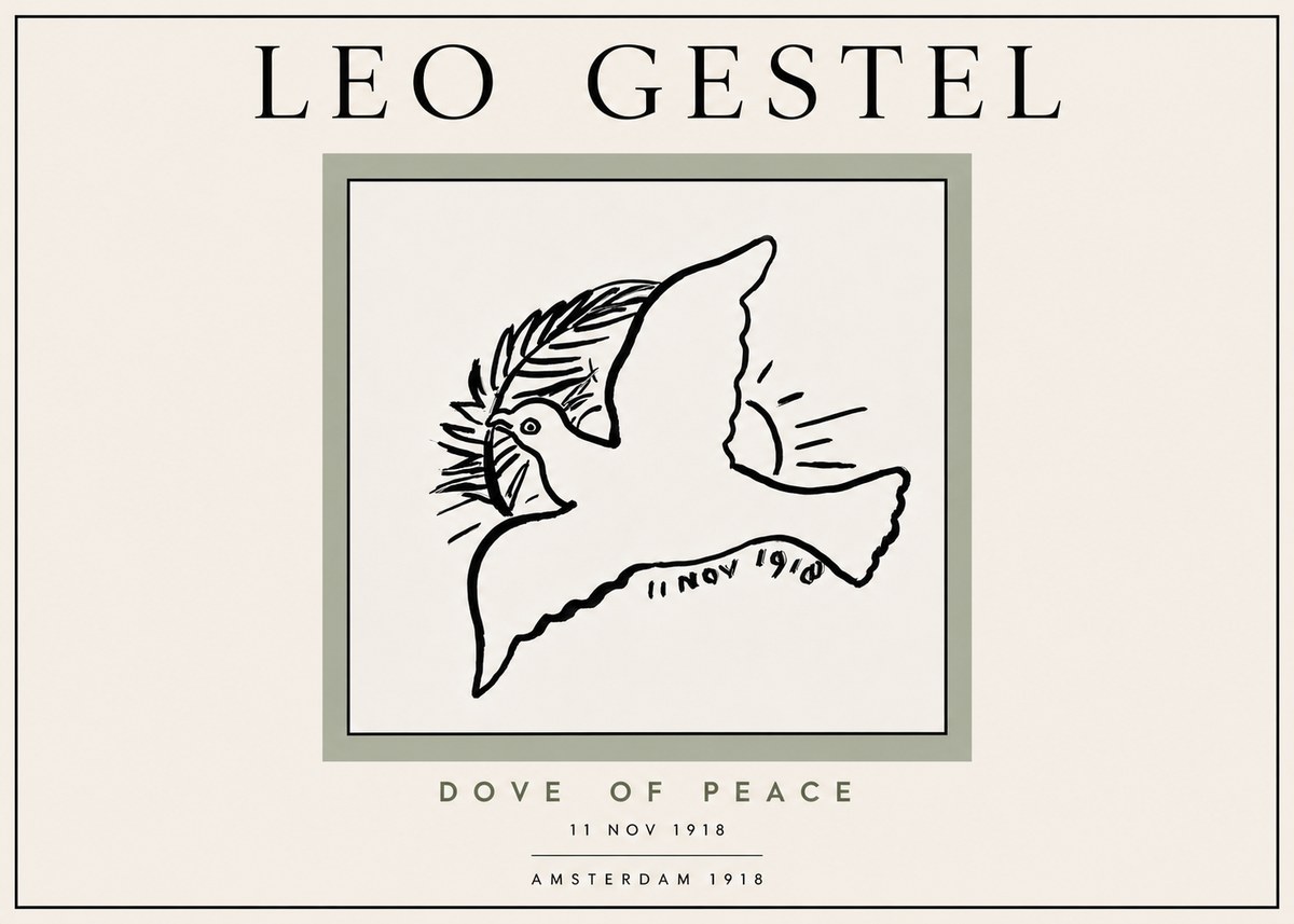 Leo Gestel Dove of Peace No6 - Plakat