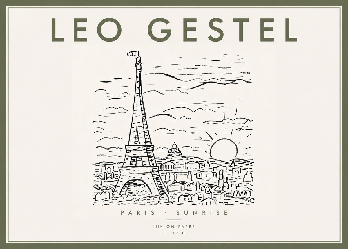 Leo Gestel Paris Sunrise No5 - Plakat