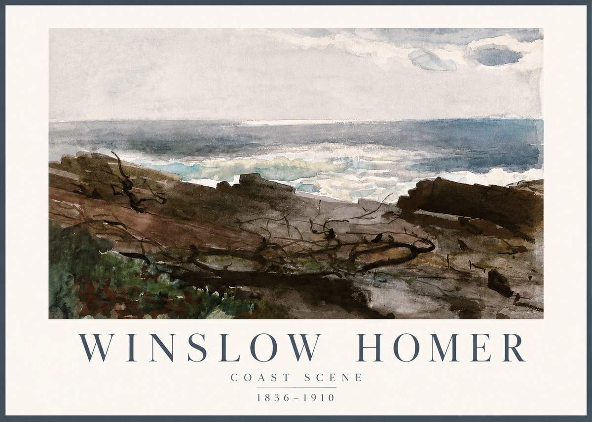 Winslow Homer Coast Scene No4 - Plakat