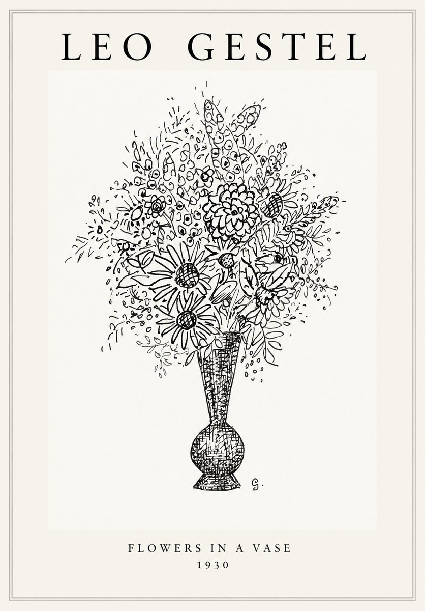 Leo Gestel Flowers in a Vase No1 - Plakat