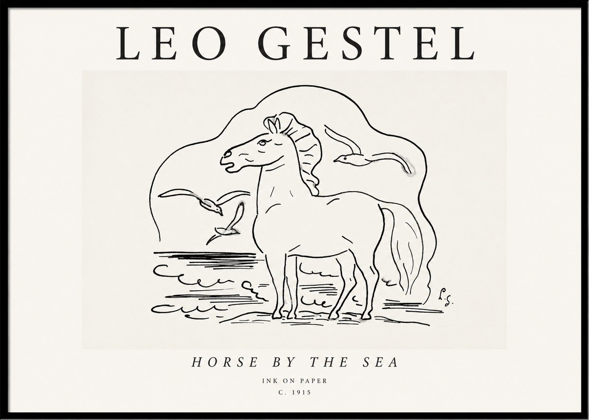 Leo Gestel Horse by the Sea No1 - Plakat
