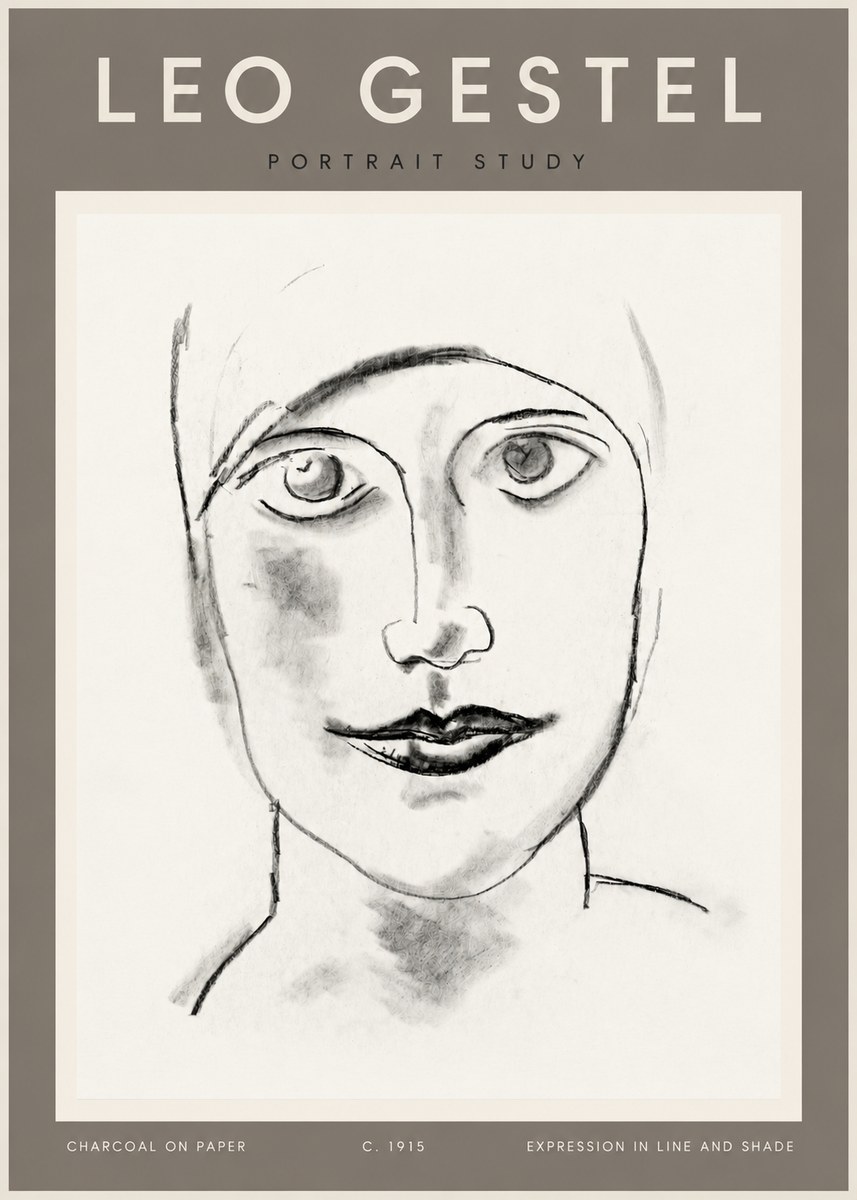 Leo Gestel Portrait Study I No3 - Plakat