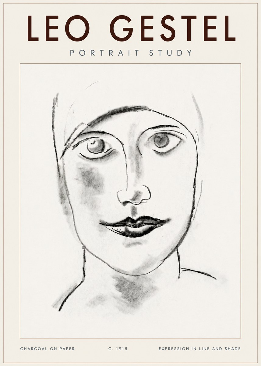 Leo Gestel Portrait Study I No4 - Plakat
