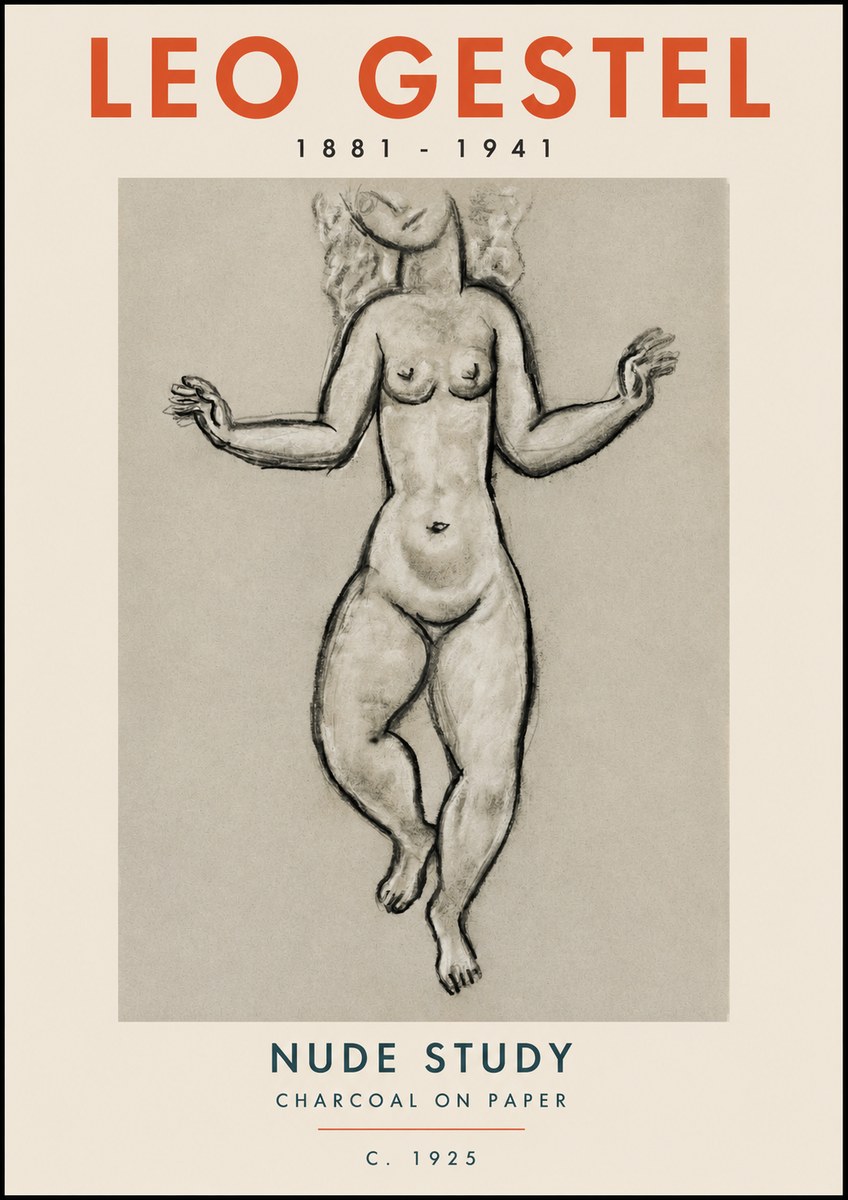 Leo Gestel Nude Study No2 - Plakat
