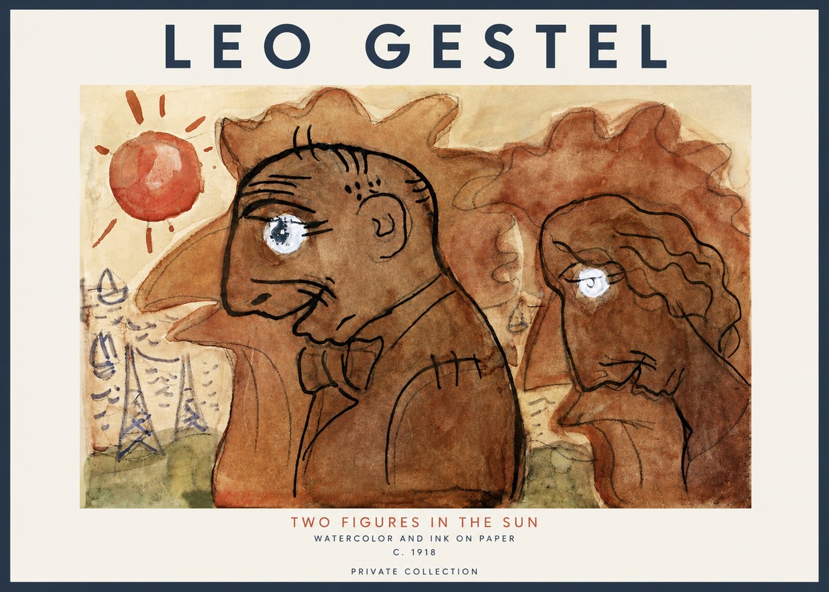Leo Gestel Two Figures in the Sun No2 - Plakat