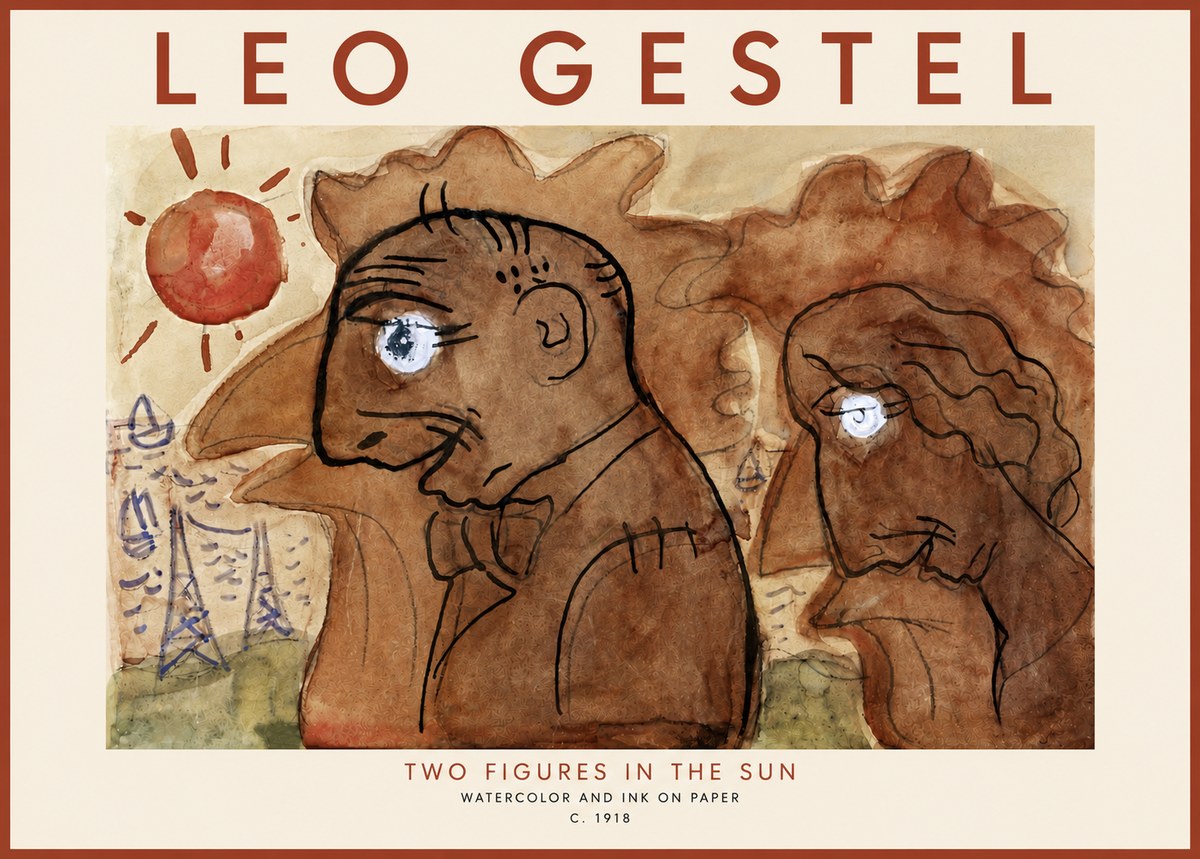 Leo Gestel Two Figures in the Sun No3 - Plakat
