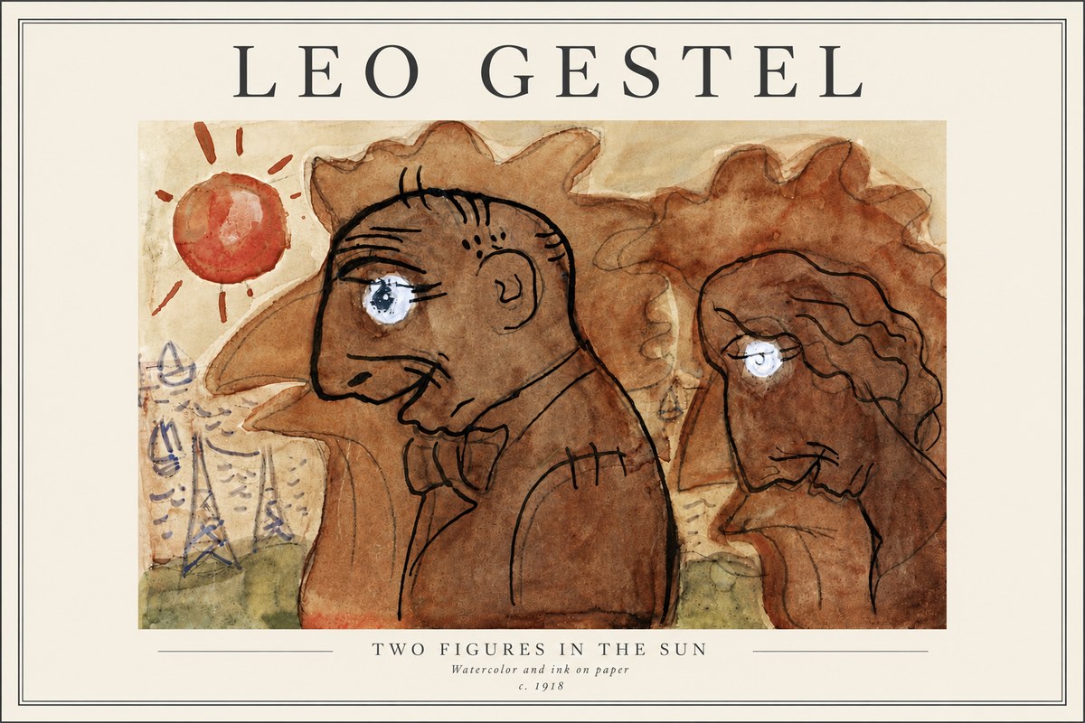 Leo Gestel Two Figures in the Sun No4 - Plakat