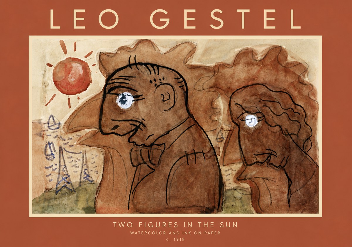 Leo Gestel Two Figures in the Sun No5 - Plakat