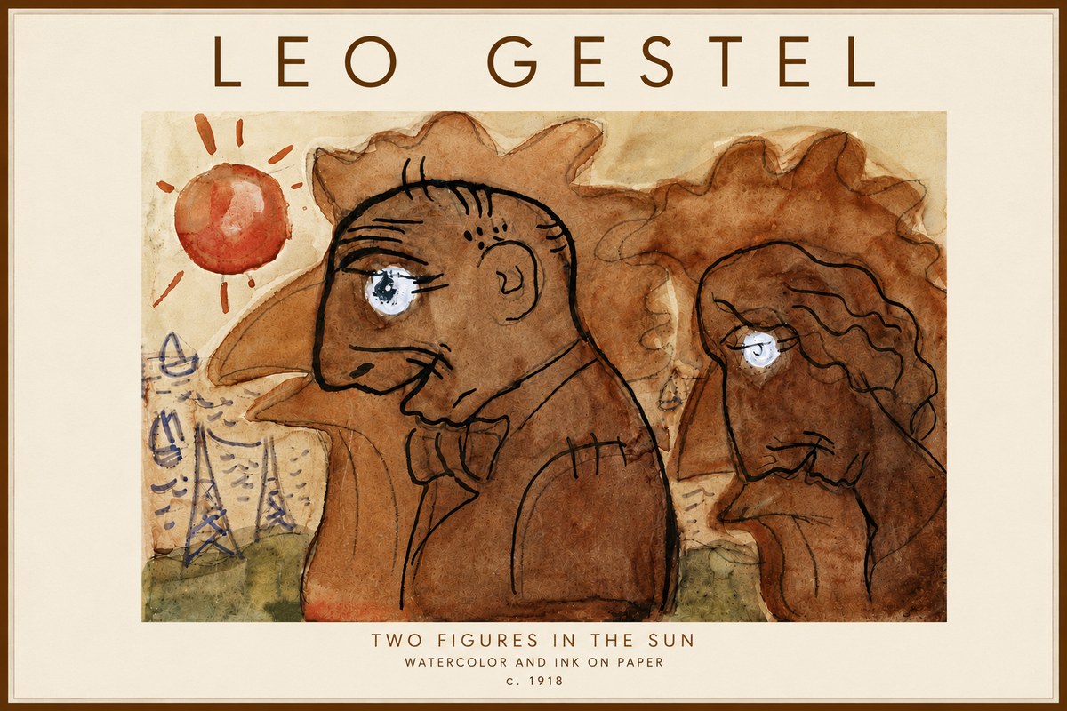 Leo Gestel Two Figures in the Sun No6 - Plakat