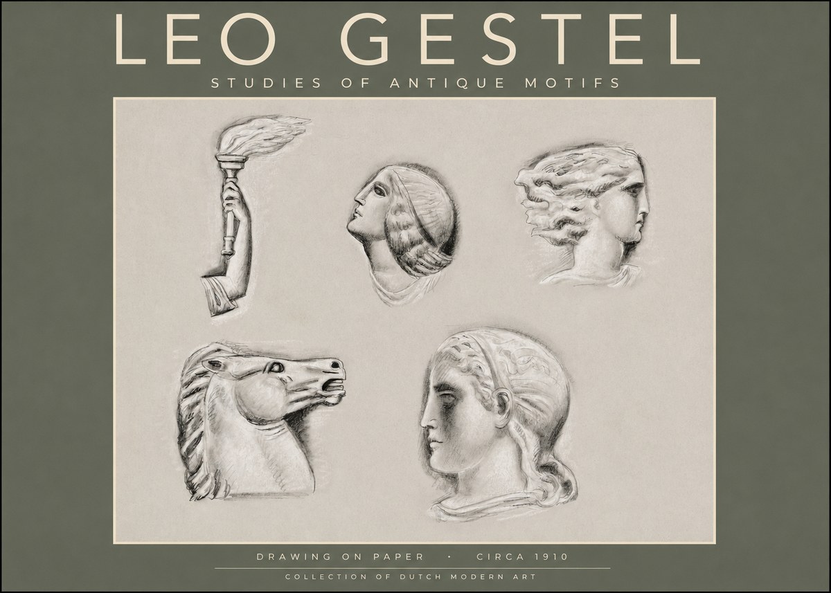 Leo Gestel Studies of Antique Motifs No2 - Plakat