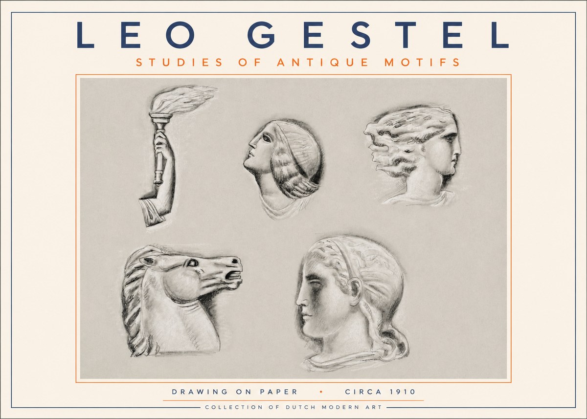 Leo Gestel Studies of Antique Motifs No3 - Plakat