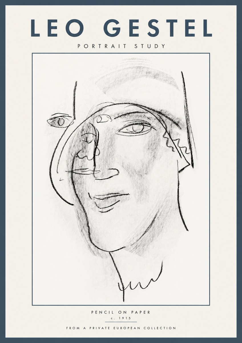 Leo Gestel Portrait Study II No5 - Plakat