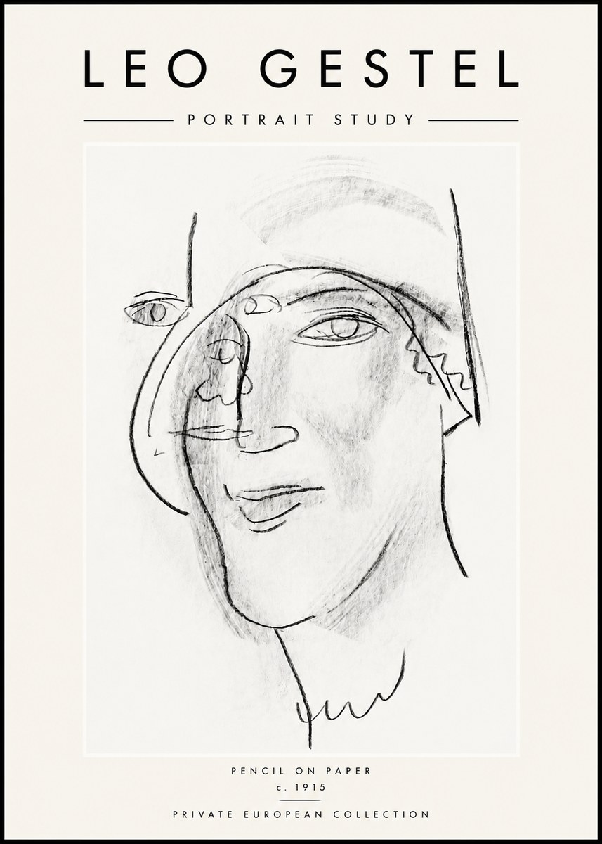 Leo Gestel Portrait Study II No6 - Plakat