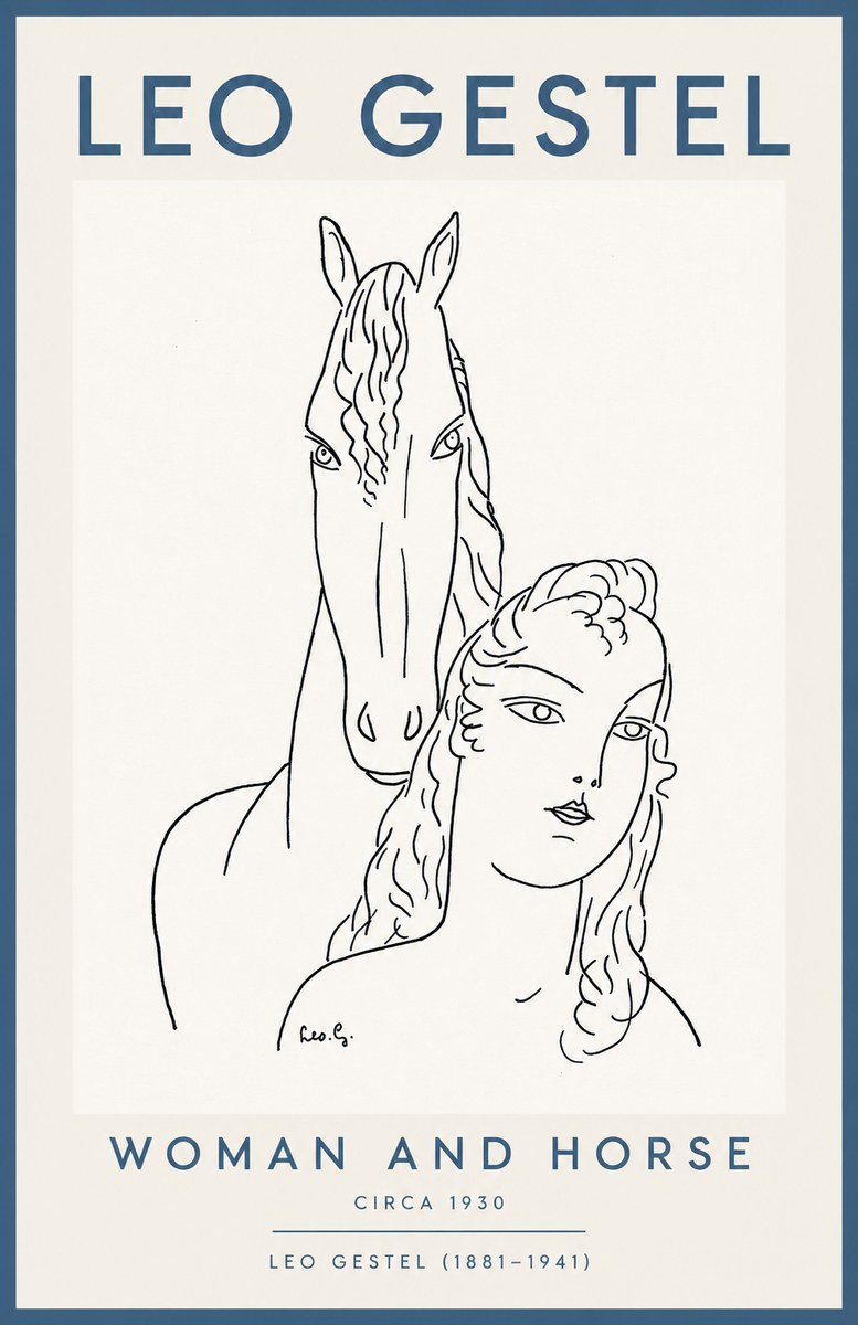 Leo Gestel Woman and Horse No2 - Plakat