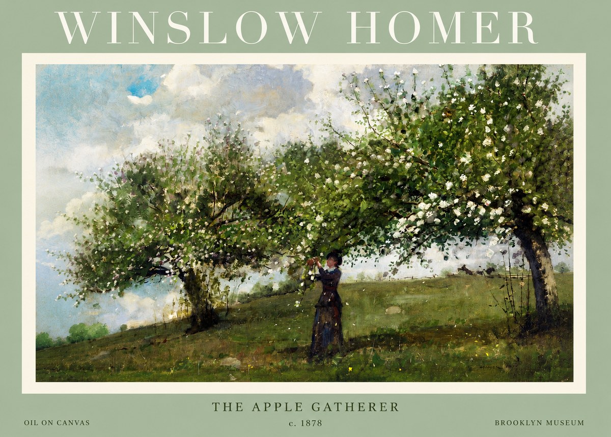 Winslow Homer The Apple Gatherer No2 - Plakat