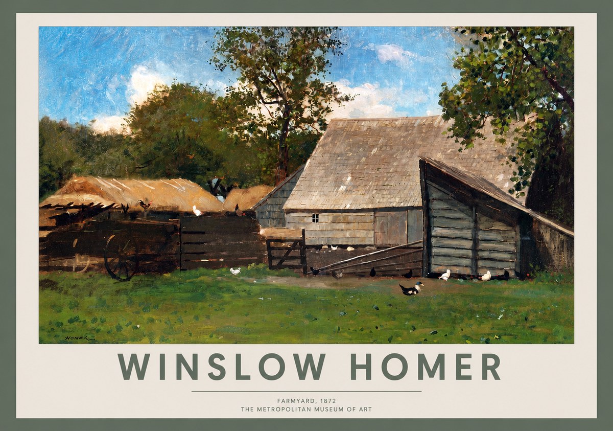 Winslow Homer Farmyard, 1872 No2 - Plakat