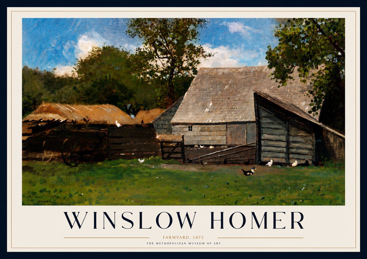 Winslow Homer Farmyard, 1872 No3 - Plakat
