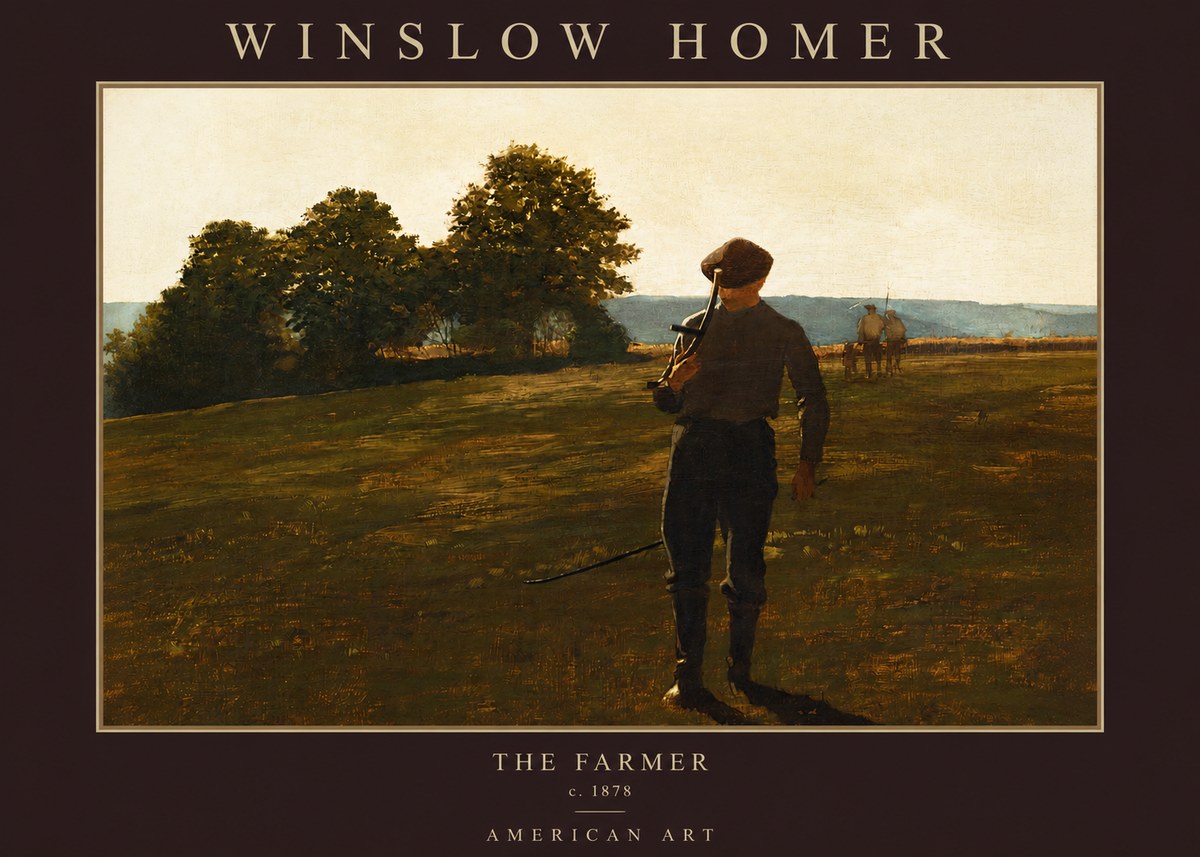 Winslow Homer The Farmer No2 - Plakat