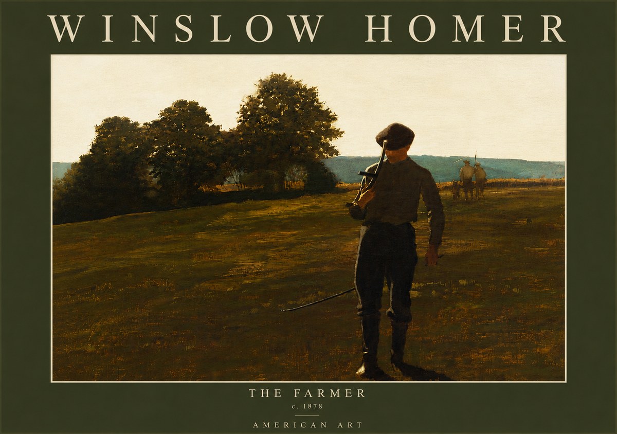 Winslow Homer The Farmer No6 - Plakat